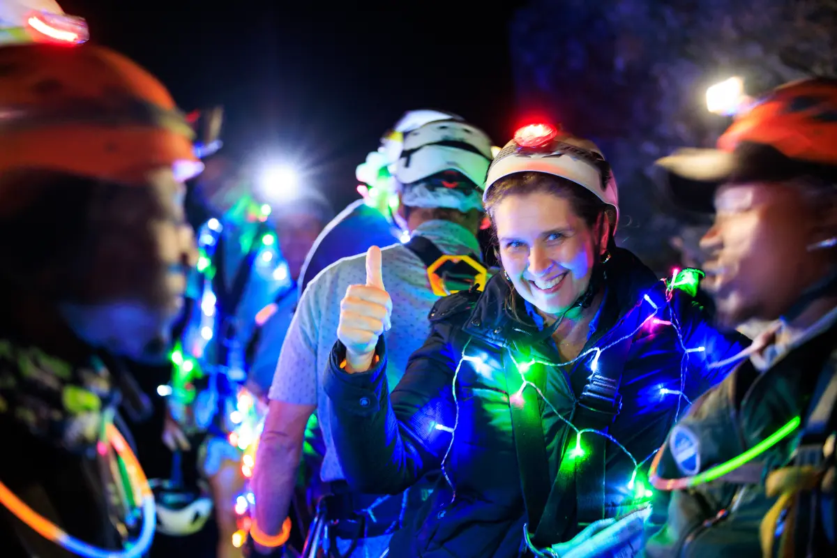 Full-moon zipline experience